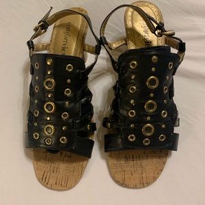 Black and Gold heels size 9.5